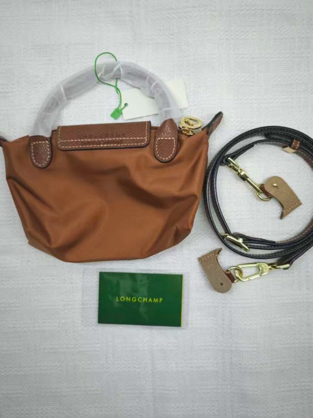 Longchamp Mini Brown Crossbody - Le Pliage Pouch - Picture 2 of 5